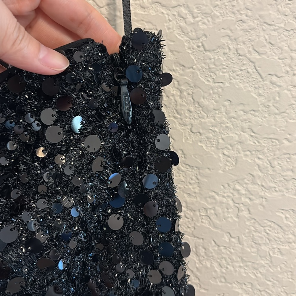 NWT NBD Sequin Dress Sz XXS in Black Mini Dress - Picture 5 of 12